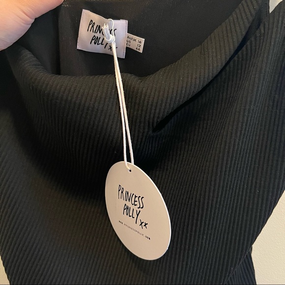 Princess Polly Black Emery One Shoulder Top - Asymmetrical - Picture 4 of 4